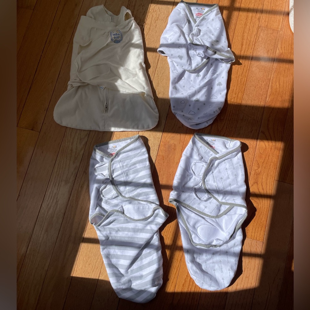 3 Mama cheetah sleep sacks and 1 Halo - NEWBORN